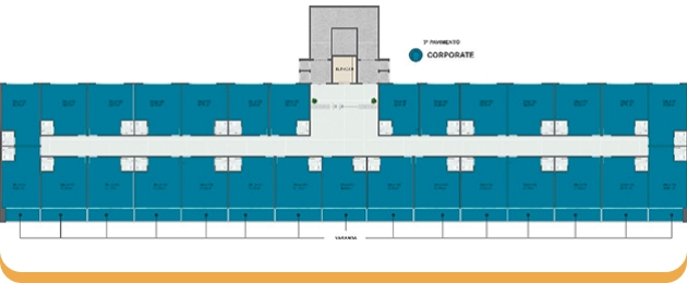 Planta do terceiro andar do Icaraí Office & Mall